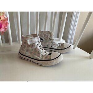 Converse High Tops Hearts Hook & Loop Strap